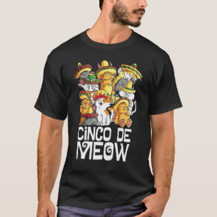 Camiseta Gato maya Sombrero Taco Mexicano Cinco De Mayo Cin