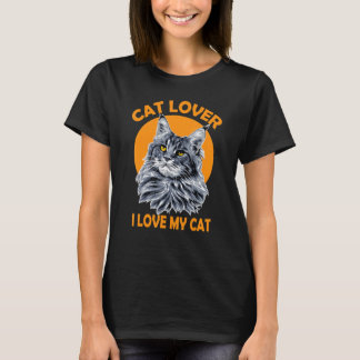 Camiseta Gato me encanta mi gato miau gatito lágrimas