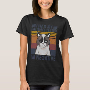 Camiseta Gato Me Puso A Prueba Mi Paciencia Soy Negativo Sa