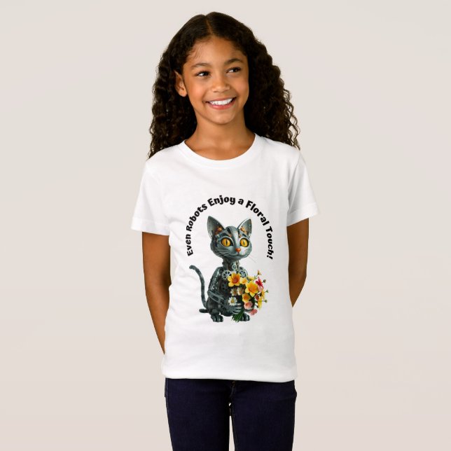 Camiseta Gato mecánico romántico (Anverso completo)