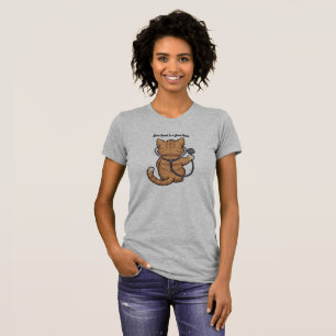 Camiseta Gato médico - Gracioso Gato con Stethoscope T-S