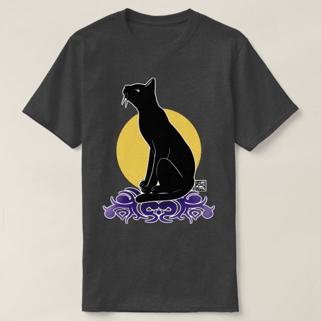 Camiseta Gato meditante (Diseño del anverso)