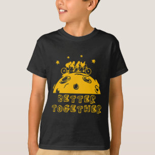 Camiseta Gato Mejor Juntos Bicicleta Tandem Pollo