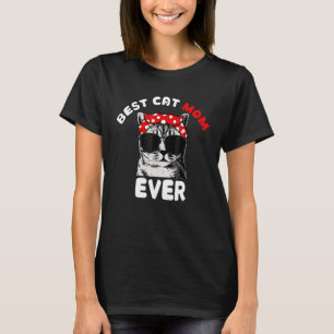 Camiseta Gato Mejor Mamá Gato del Mundo Maullido con mi Gat