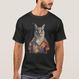 Camiseta Gato Meme Big Floppa Lindo divertido Caracal Cat h
