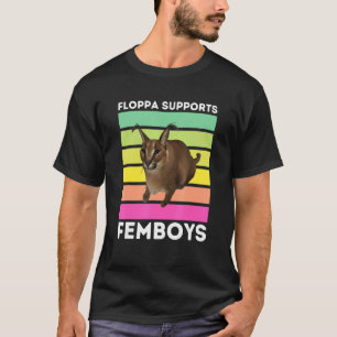 Camiseta Gato Meme Caracal Big Floppa Apoya a Femboys