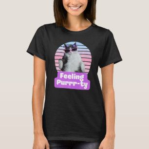 Camiseta Gato Meme Divertido Gatito Felino Sentimiento Purr