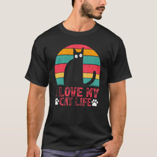 Camiseta Gato Meme Dueño de Gato Amo Mi Vida de Gato
