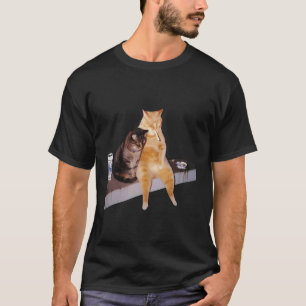 Camiseta Gato Meme Gato Fumando Cigarrillo