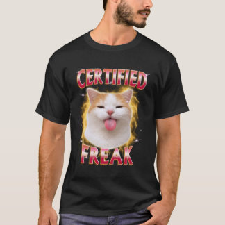 Camiseta Gato Meme Gen Z Sarcasmo Humor Desenfrenado Certif