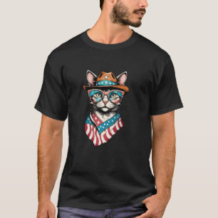Camiseta Gato meme gracioso amante del gato vaquero