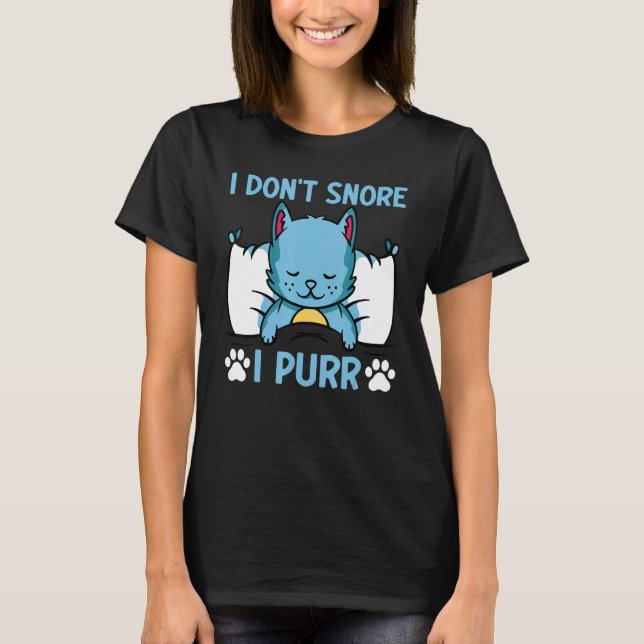 Camiseta Gato meme que no ronco el error (Anverso)