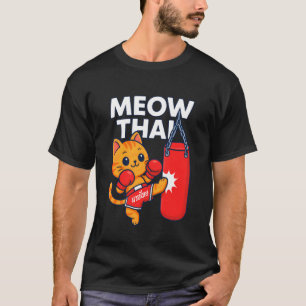 Camiseta Gato Meow Thai Muay Thai Artes Marciales Kickboxin