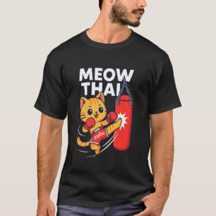 Camiseta Gato Meow Thai Muay Thai Artes Marciales Kickboxin