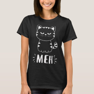 Camiseta Gato Meowy Amantes A Las Mujeres Chicas Meh Cat - 