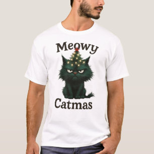 Camiseta Gato Meowy Catmas Malhumorado