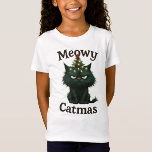 Camiseta Gato Meowy Catmas Malhumorado