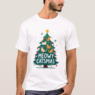 Camiseta Gato Meowy Catmas Navidad Árbol de Navidad Xmas Fu