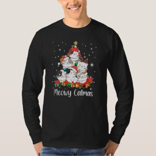 Camiseta Gato Meowy Catmas Navidad Árbol de Navidad Xmas Sa