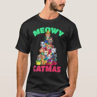 Camiseta Gato Meowy Catmas Navidad Árbol Navidad Chicas Chi