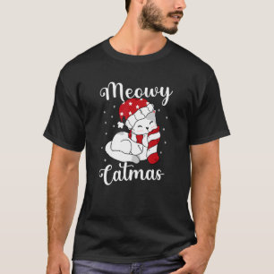 Camiseta Gato Meowy Catmas Navidad Temporada Navideña