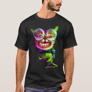 Camiseta Gato Meowy Colorido Mujeres Ew Gente