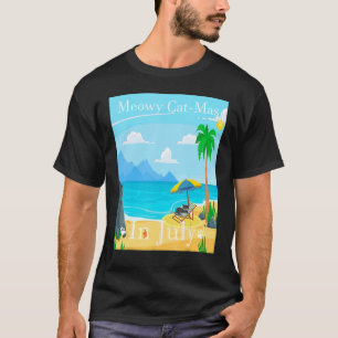 Camiseta Gato Meowy Mas En Julio  Navidad En Julio Gato