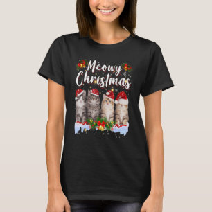 Camiseta Gato Meowy Navidades en pareja Pajamas Santa