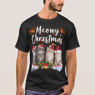Camiseta Gato Meowy Navidades en pareja Pajamas Santa