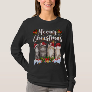 Camiseta Gato Meowy Navidades en pareja Pajamas Santa