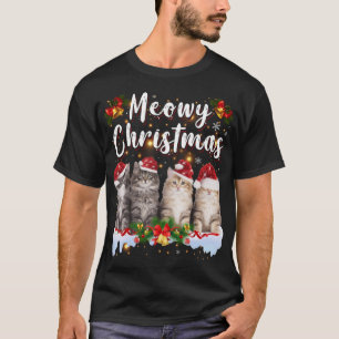 Camiseta Gato Meowy Navidades en pareja Pajamas Santa