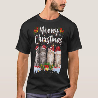 Camiseta Gato Meowy Navidades en pareja Pajamas Santa