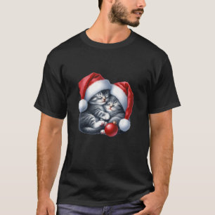 Camiseta Gato Meowy Navidades en pareja Pajamas Santa
