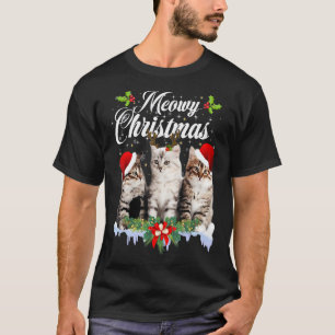 Camiseta Gato Meowy Navidades en pareja Pajamas Santa