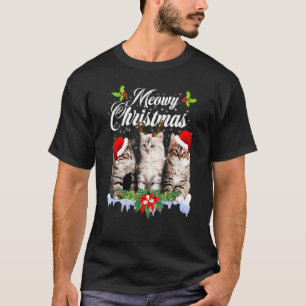 Camiseta Gato Meowy Navidades en pareja Pajamas Santa