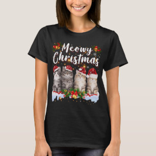 Camiseta Gato Meowy Navidades en pareja Pajamas Santa