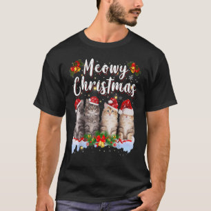 Camiseta Gato Meowy Navidades en pareja Pajamas Santa