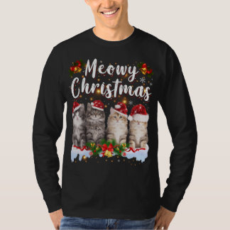 Camiseta Gato Meowy Navidades en pareja Pajamas Santa