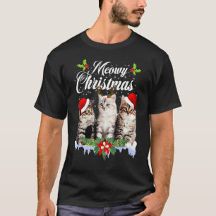 Camiseta Gato Meowy Navidades en pareja Pajamas Santa