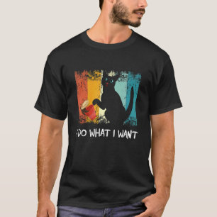 Camiseta Gato Meowy Retro gato hago lo que quiero gato