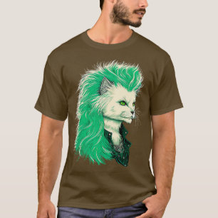 Camiseta Gato Metalizado de los años 80 con Mullet 2