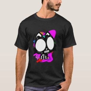 Camiseta Gato Mexicano Floral Día de Muertos Dia De Muertos