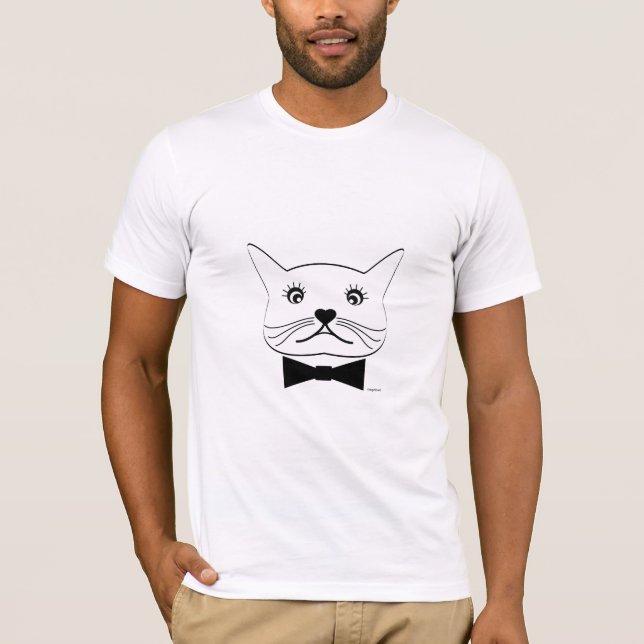 Camiseta Gato- Mi divertido gato de ojos cruzados, hombres  (Anverso)