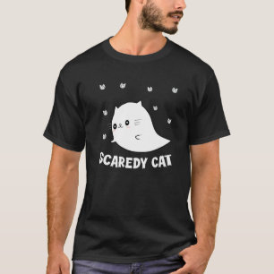 Camiseta Gato miedoso Kitten gato fantasmagórico de Hallowe