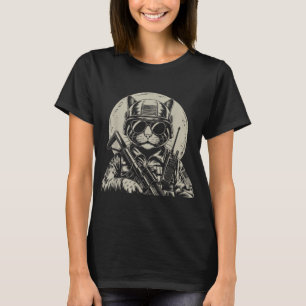 Camiseta Gato militar Gear táctico Veterano Soldado Funny G