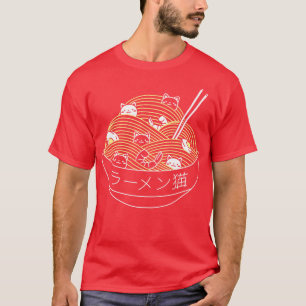 Camiseta Gato Minimalista de Ramen Lines por Tobe Fonseca