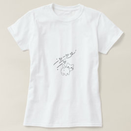 Camiseta Gato Minimalista Divertido