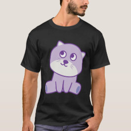 Camiseta gato mirando al cielo