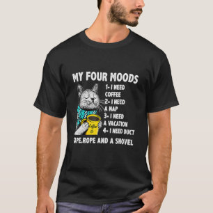 Camiseta Gato Mis Cuatro Modos Necesito Café Necesito Un Ca