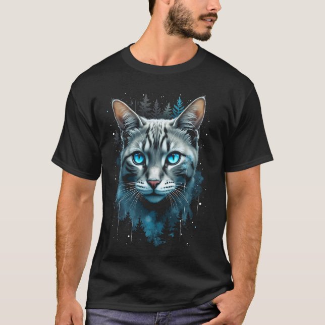 Camiseta gato místico (Anverso)